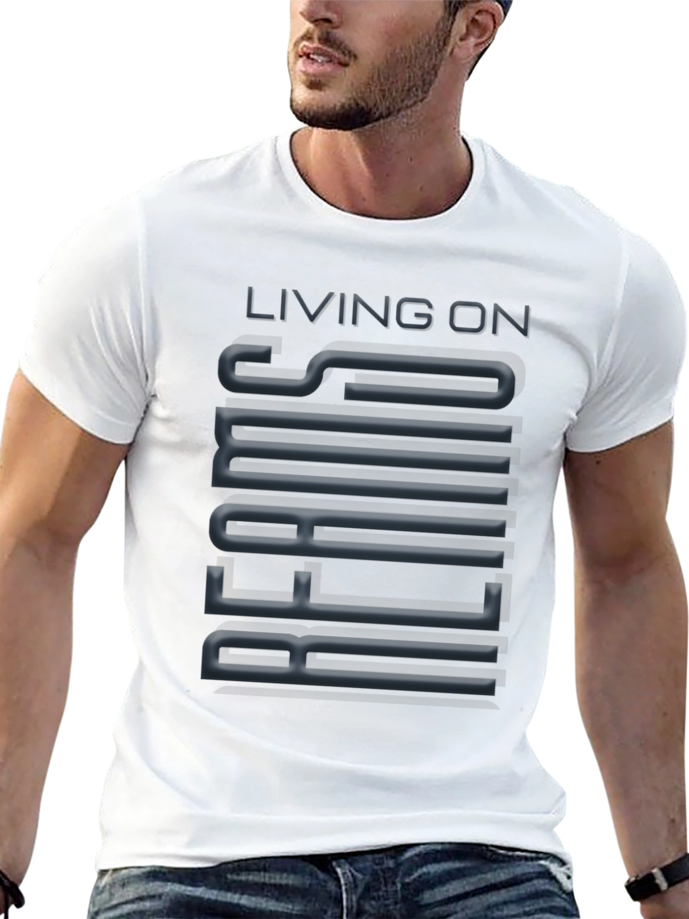 Living On Beams T-Shirt - Cool Graphic Tee
