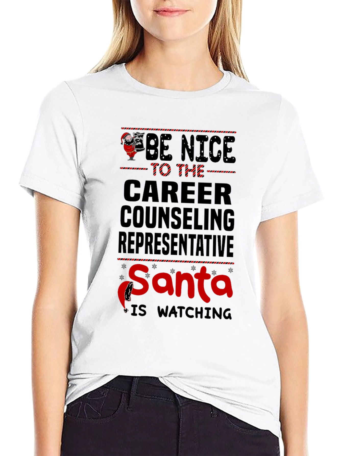 Be Nice to The Career Counseling Representative Christmas T-Shirt