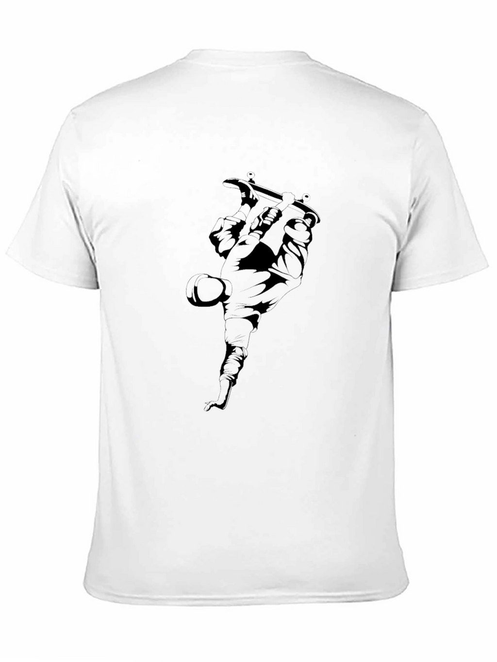 Mens Black Skateboarder Graphic Tee