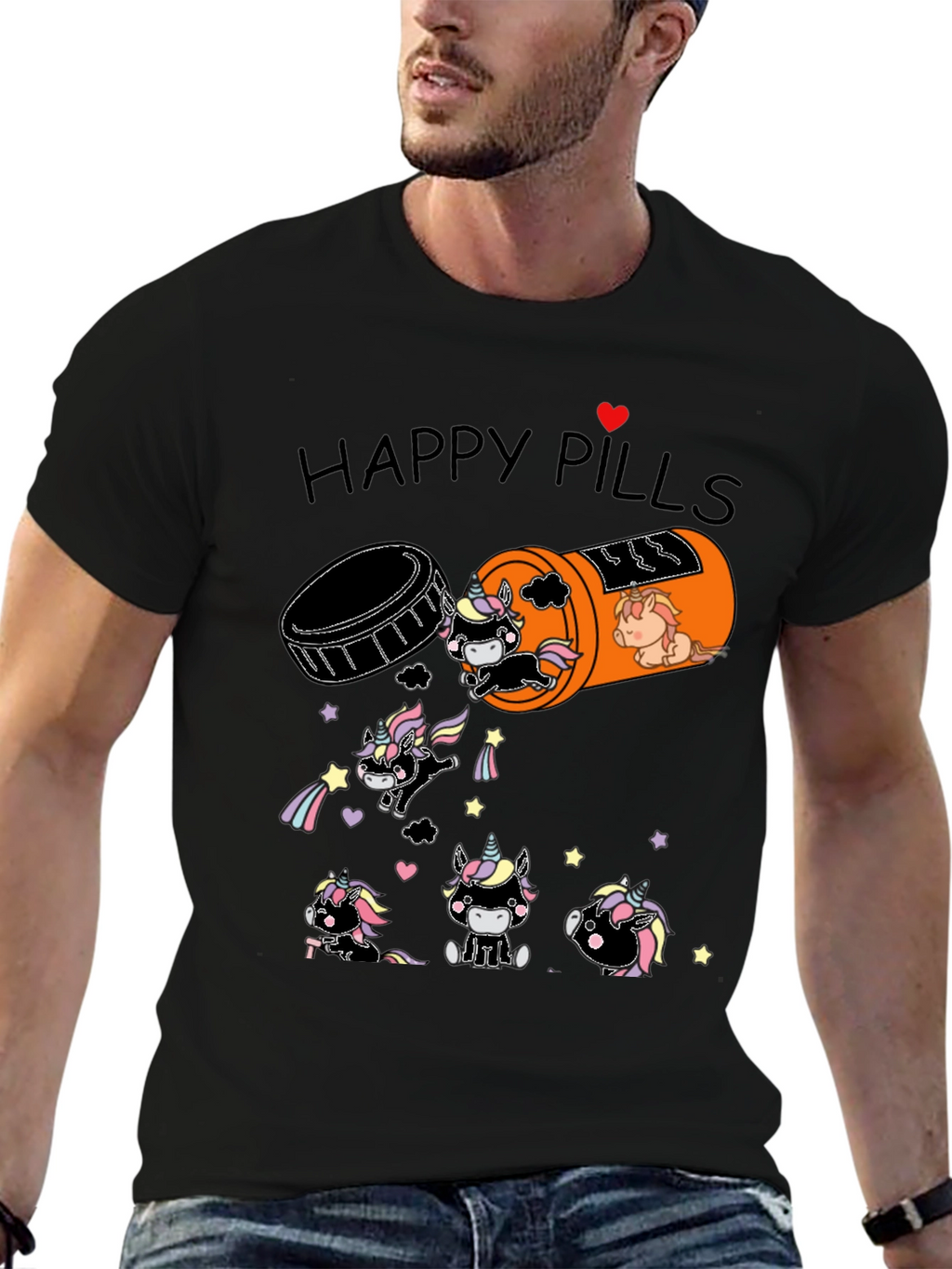Unicorn Happy Pills Graphic Tee