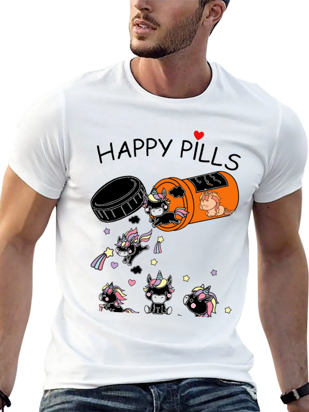 Unicorn Happy Pills Graphic Tee