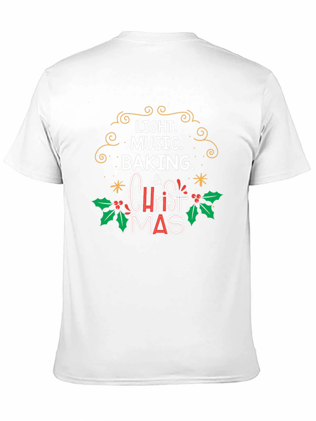 Christmas Light Music Baking T-Shirt