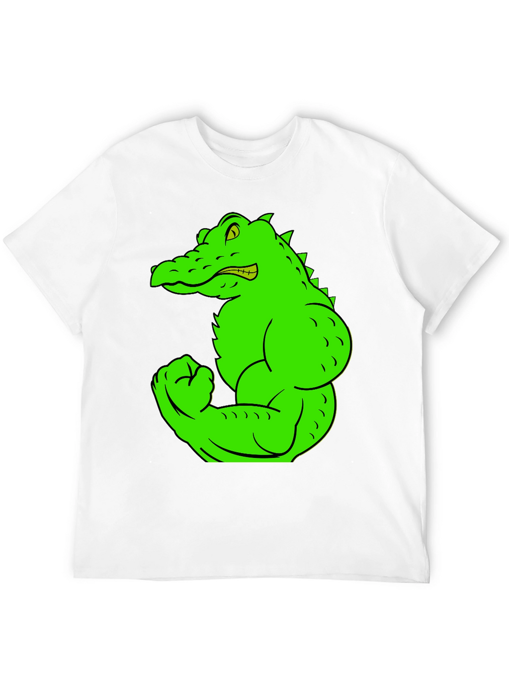 Muscle Gator Graphic Tee - Black Cotton T-Shirt