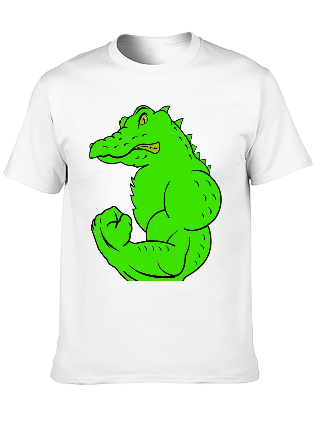 Muscle Gator Graphic Tee - Black Cotton T-Shirt