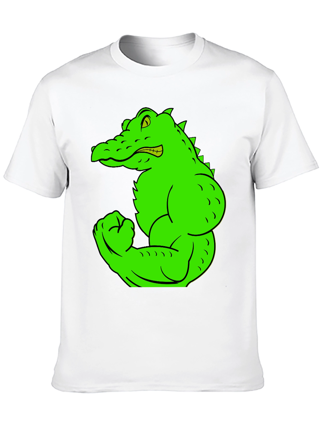 Muscle Gator Graphic Tee - Black Cotton T-Shirt