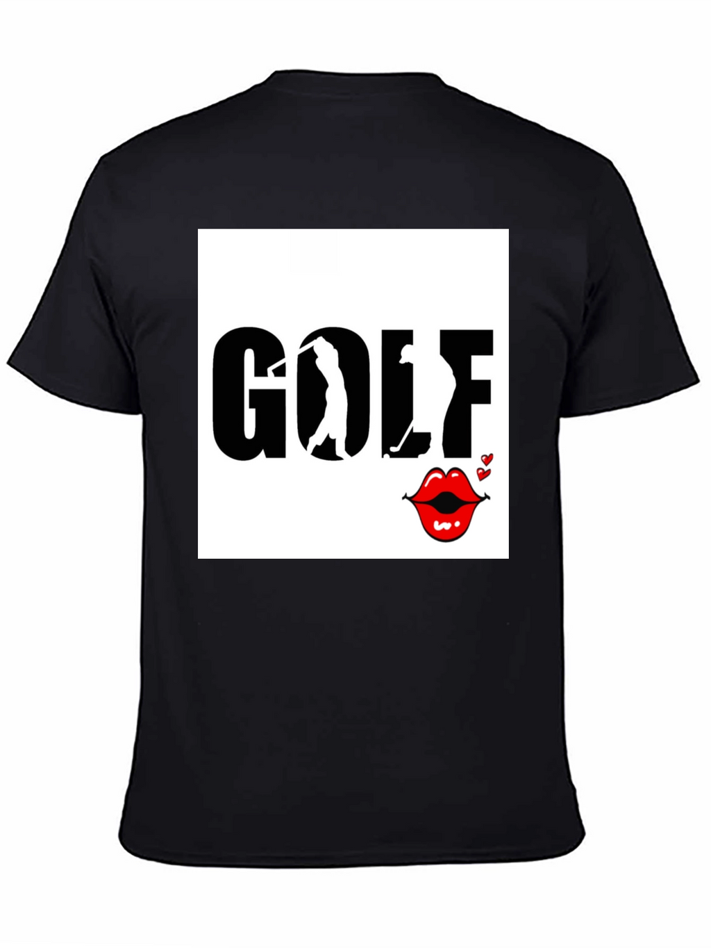 Golf and Lips Graphic Tee - Trendy Golfer Gift