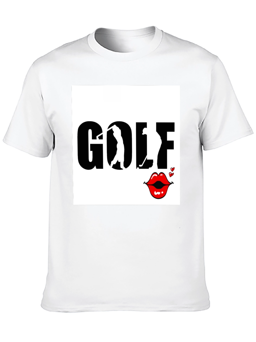 Golf and Lips Graphic Tee - Trendy Golfer Gift
