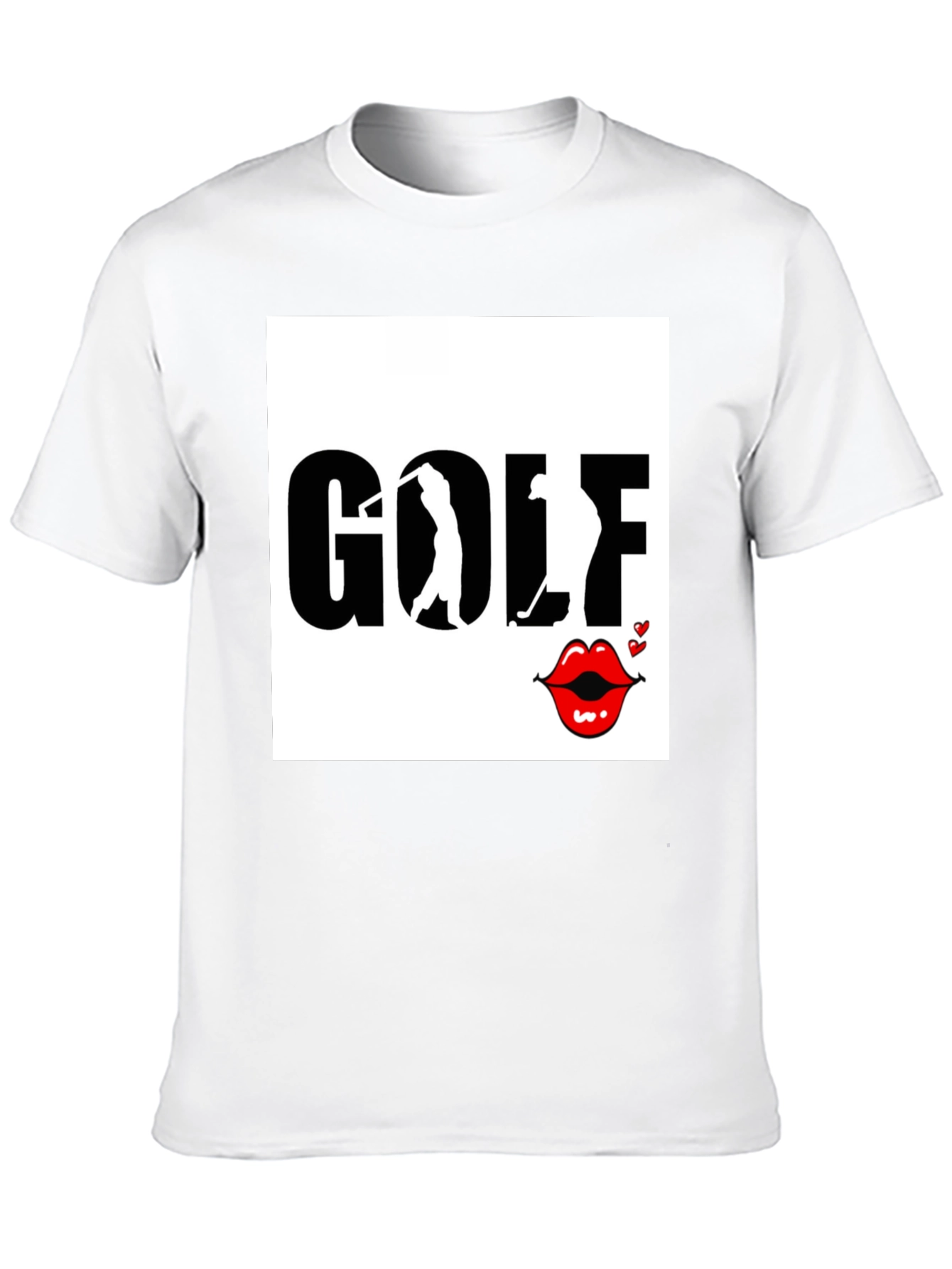 Golf and Lips Graphic Tee - Trendy Golfer Gift
