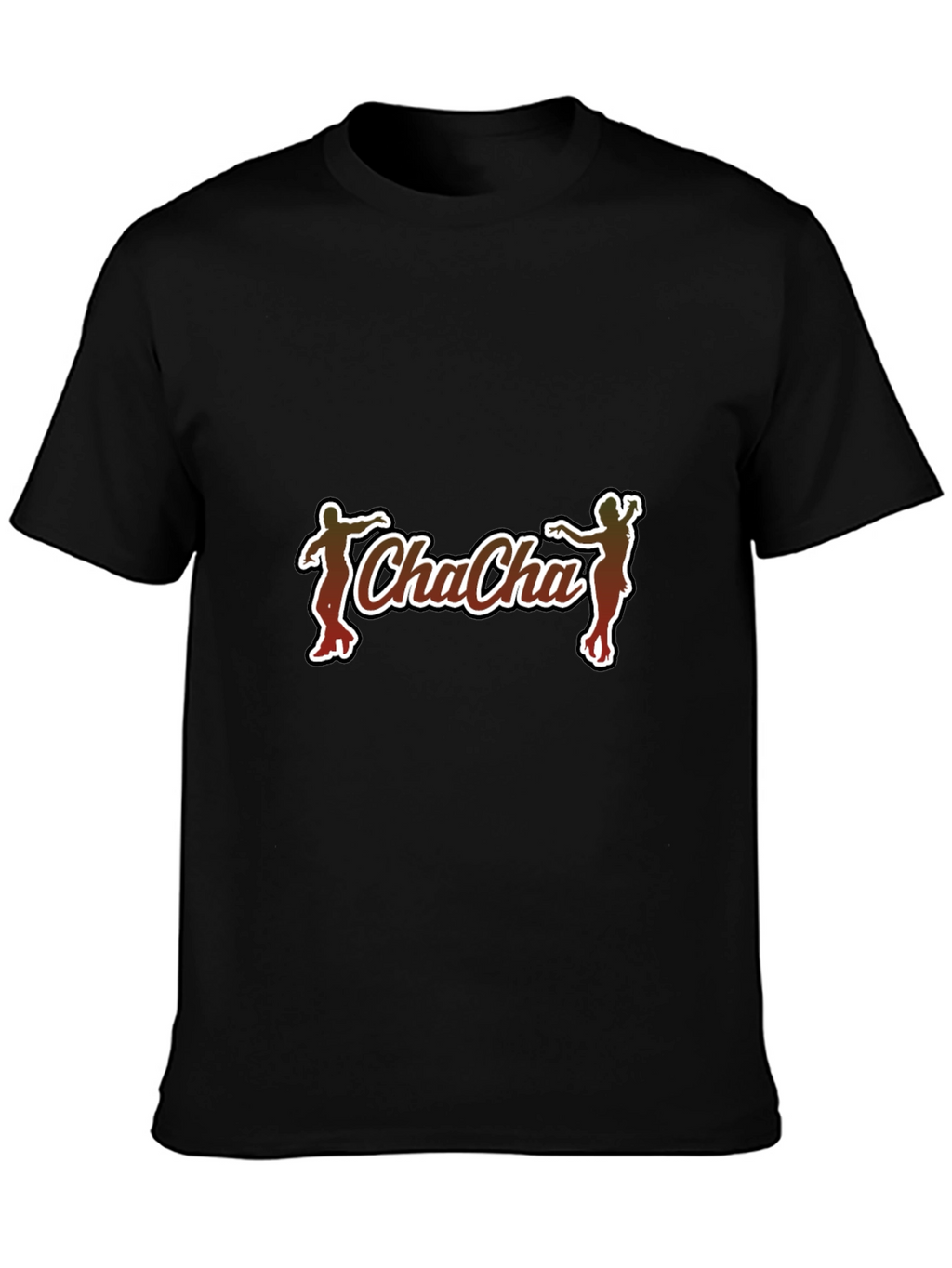 Cha-Cha Graphic Tee - Black Cotton Casual T-Shirt