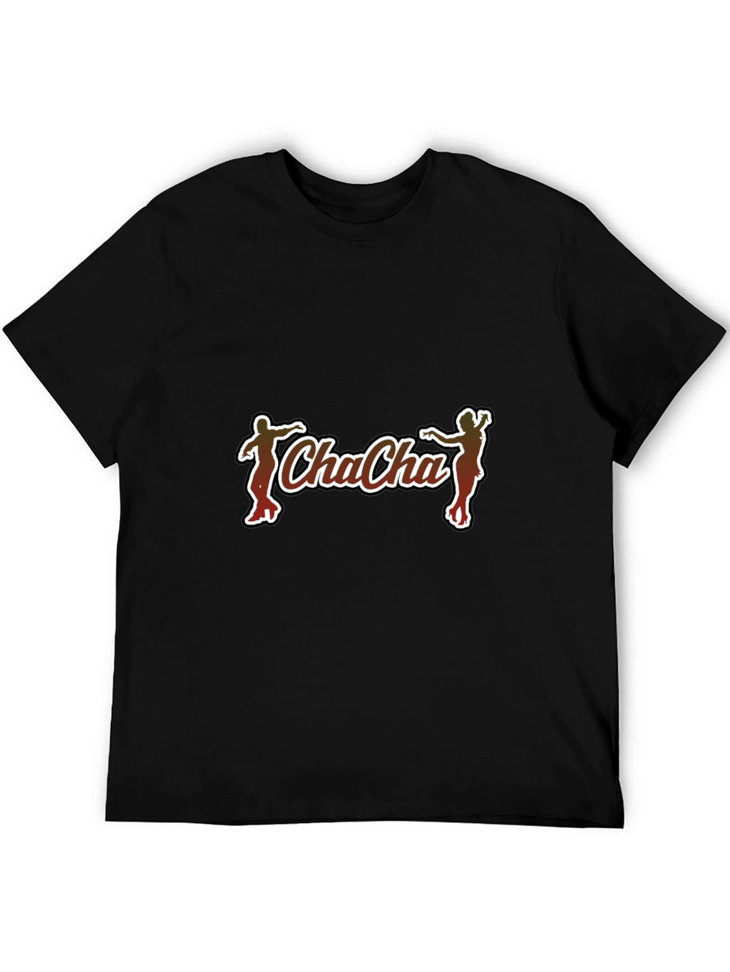 Cha-Cha Graphic Tee - Black Cotton Casual T-Shirt