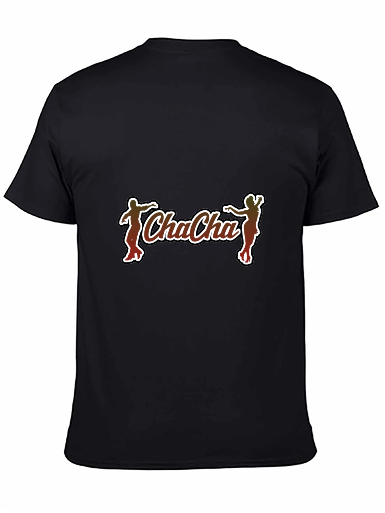 Cha-Cha Graphic Tee - Black Cotton Casual T-Shirt