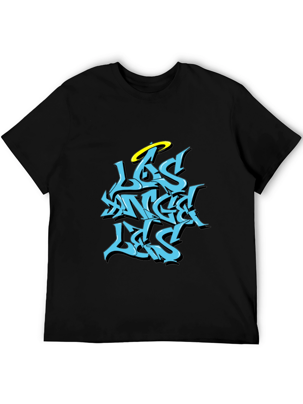 Los Angeles Angel T-Shirt - Black Graphic Tee