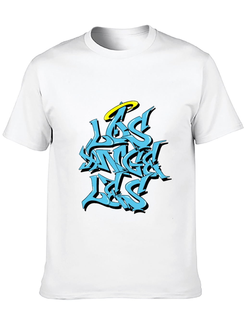 Los Angeles Angel T-Shirt - Black Graphic Tee