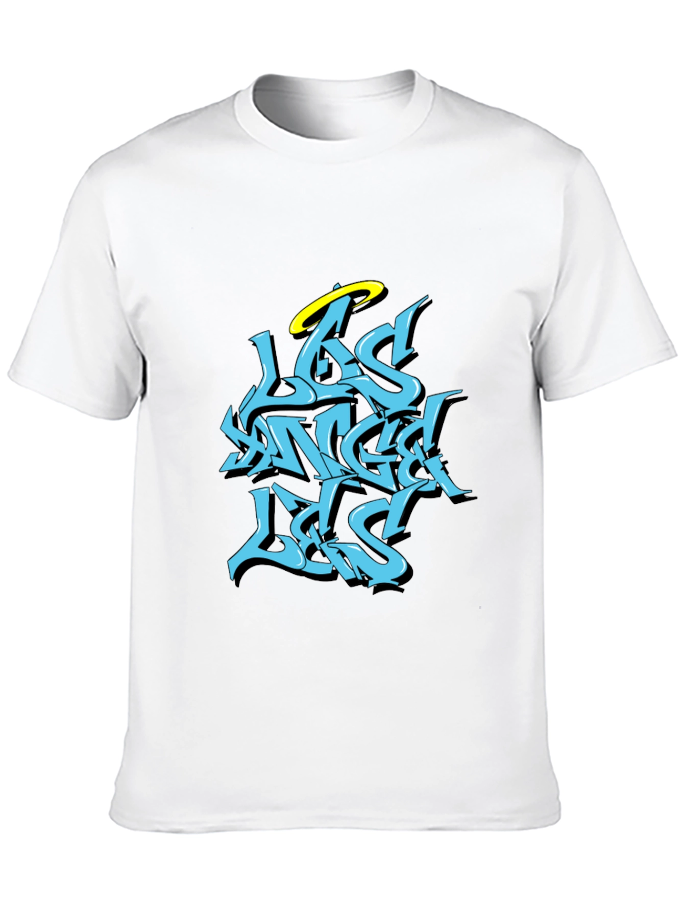 Los Angeles Angel T-Shirt - Black Graphic Tee