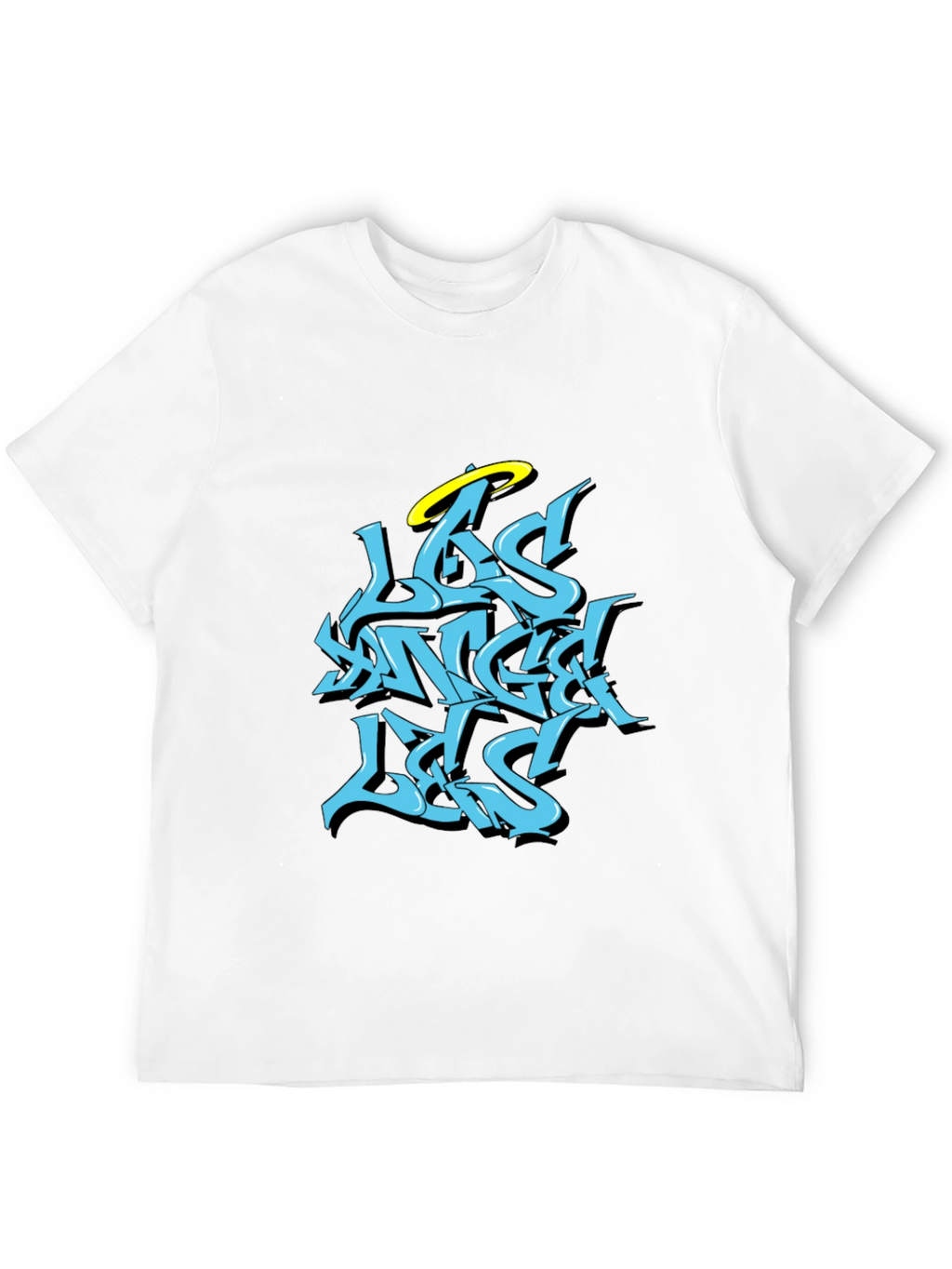 Los Angeles Angel T-Shirt - Black Graphic Tee
