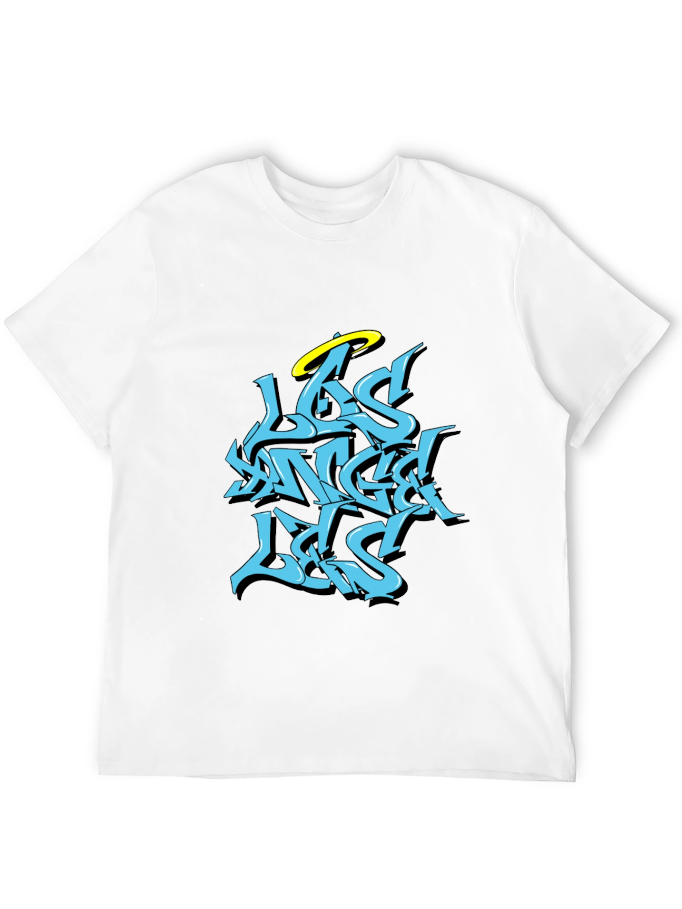Los Angeles Angel T-Shirt - Black Graphic Tee