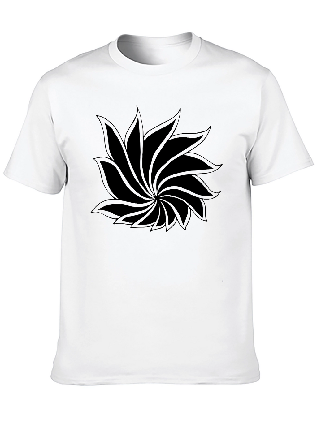 Black Floral Graphic T-Shirt - Casual Style