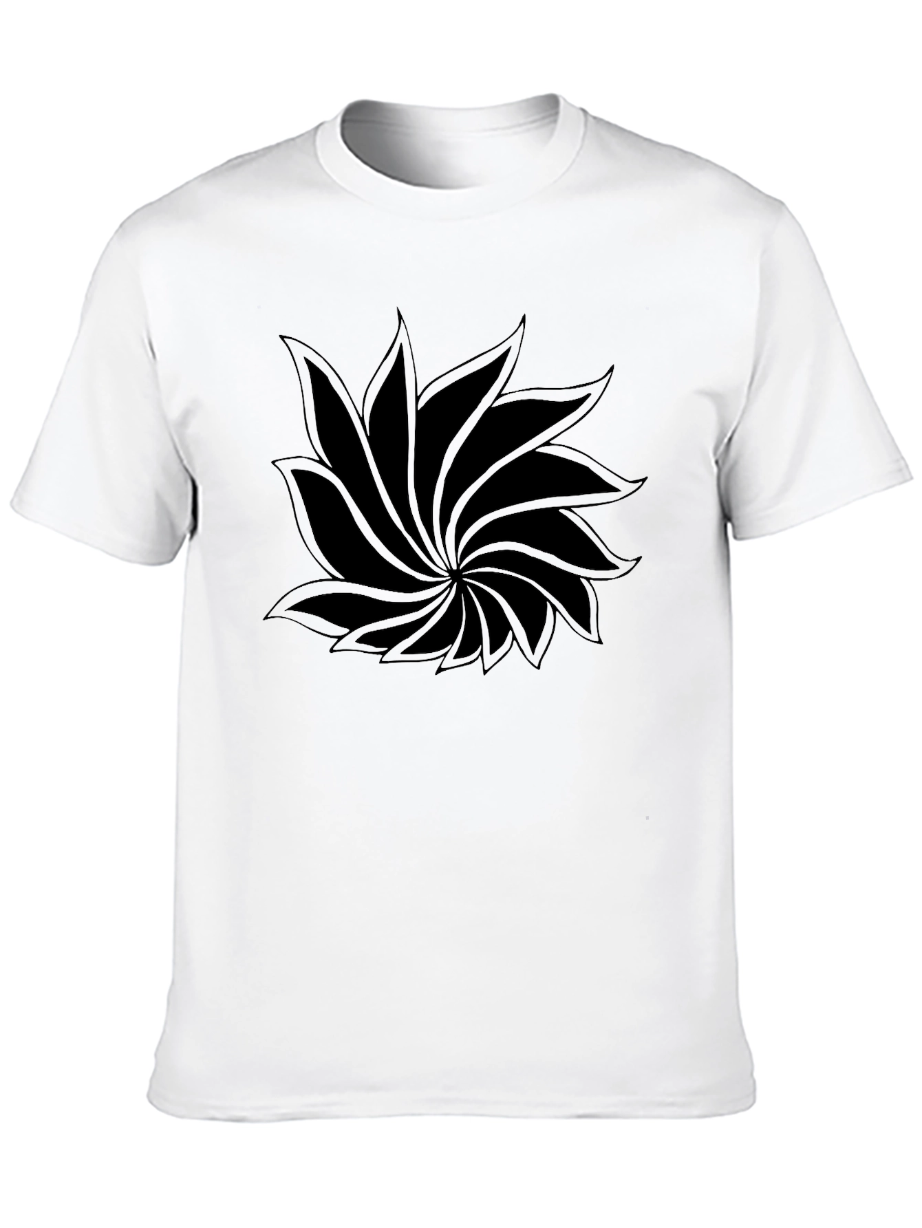 Black Floral Graphic T-Shirt - Casual Style