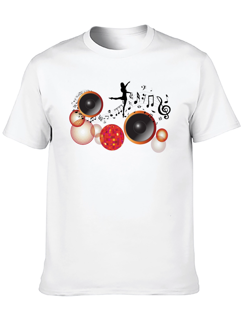 Music & Dance Graphic Black T-Shirt