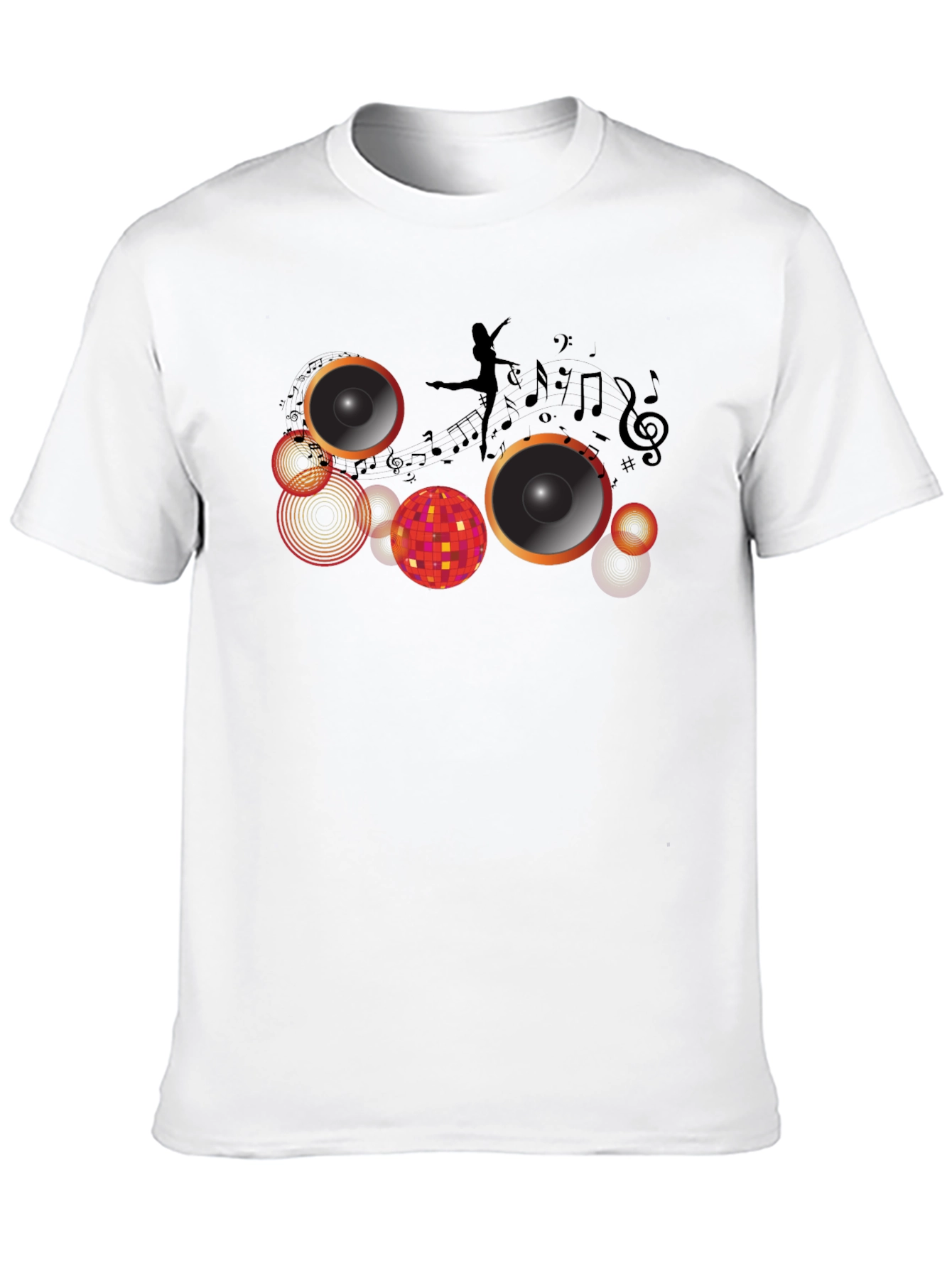 Music & Dance Graphic Black T-Shirt