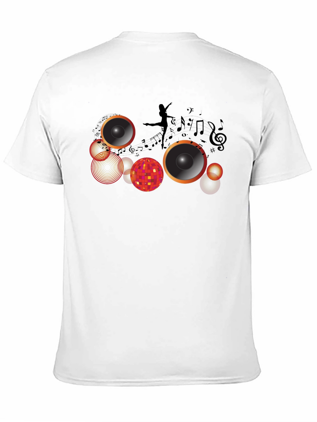 Music & Dance Graphic Black T-Shirt
