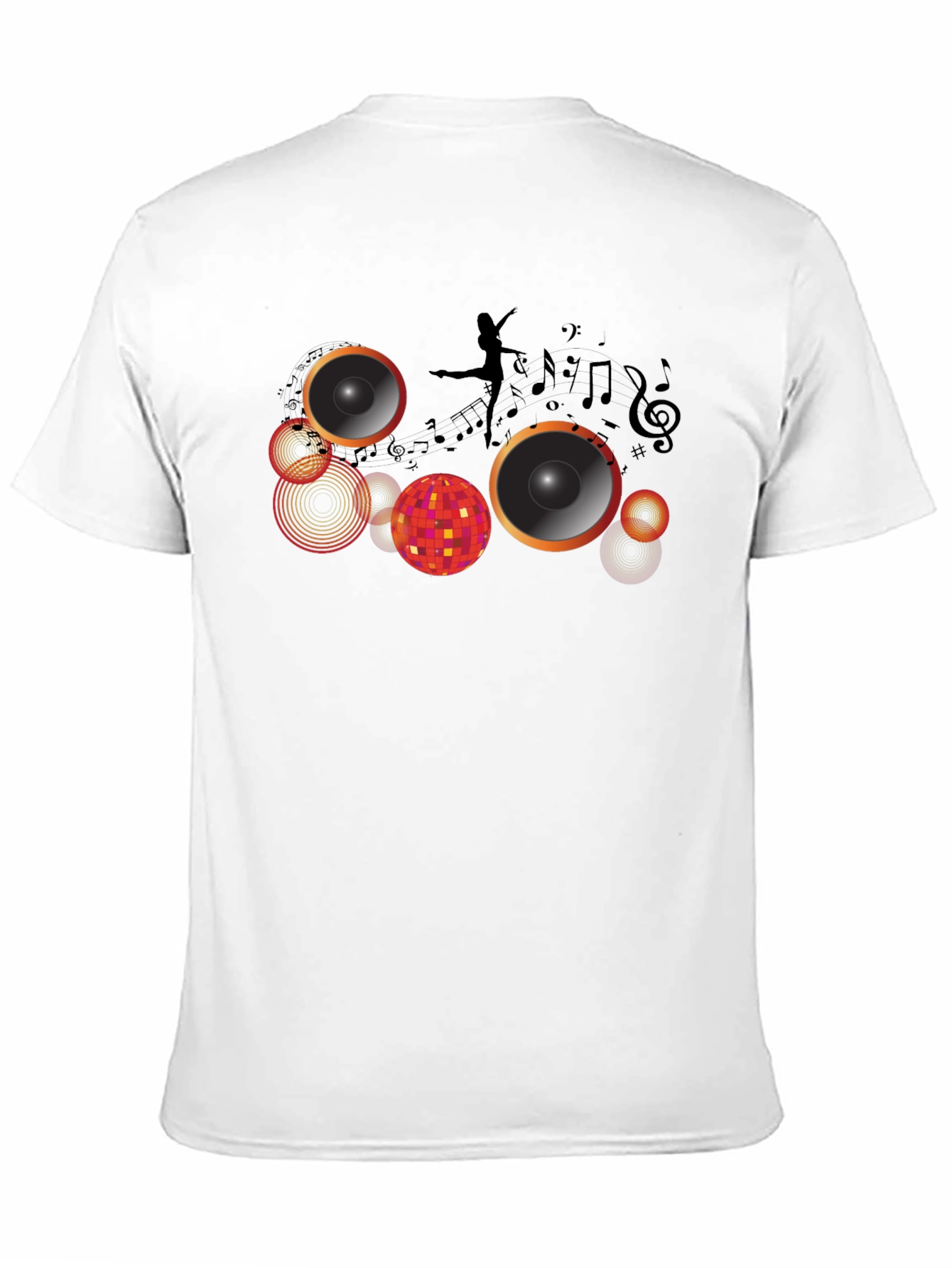 Music & Dance Graphic Black T-Shirt