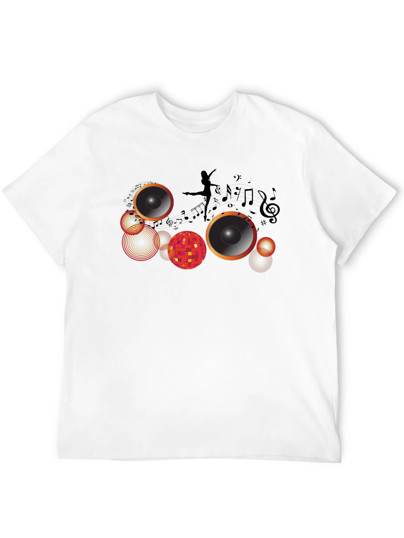 Music & Dance Graphic Black T-Shirt