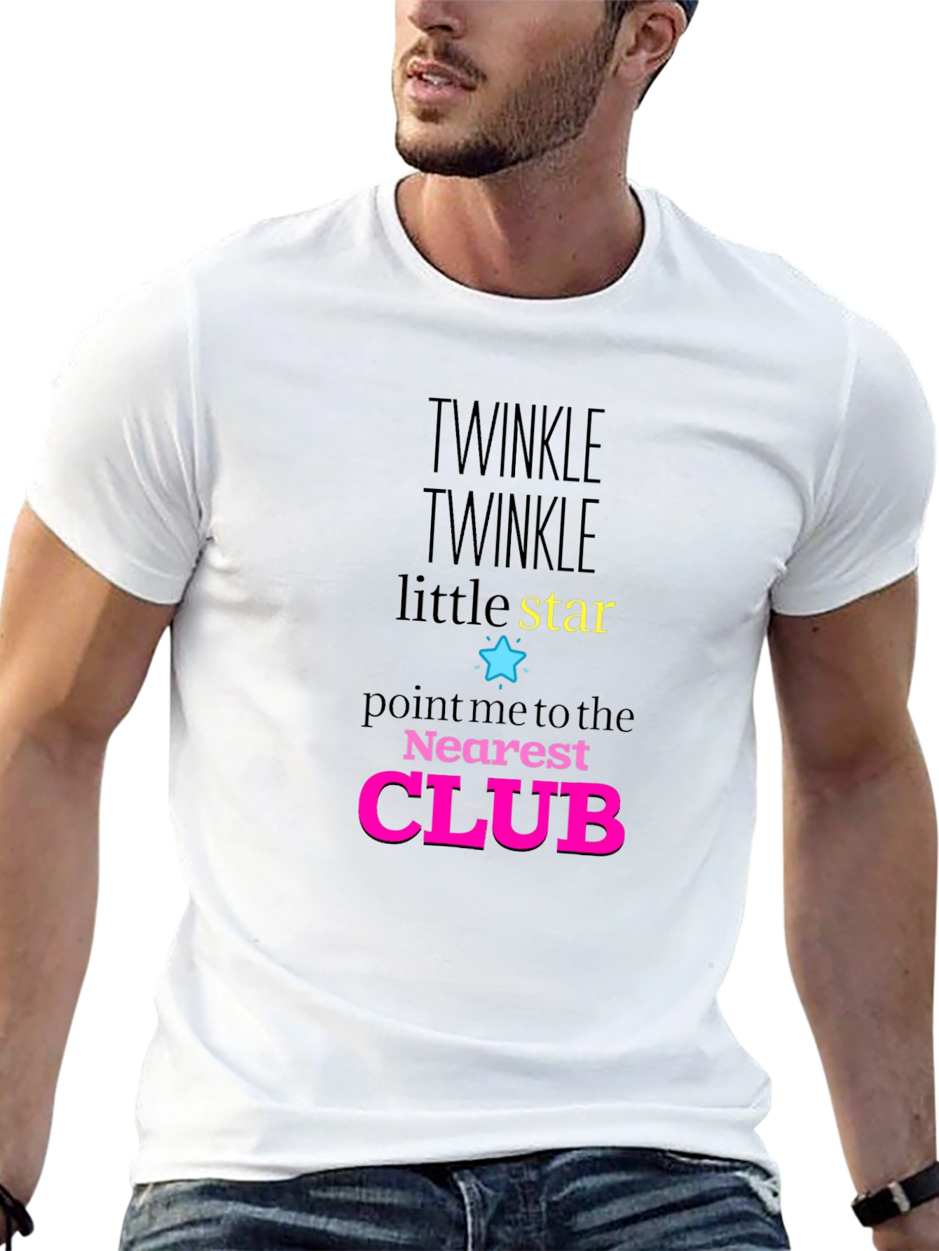 Twinkle Little Star Club Novelty Graphic T-Shirt
