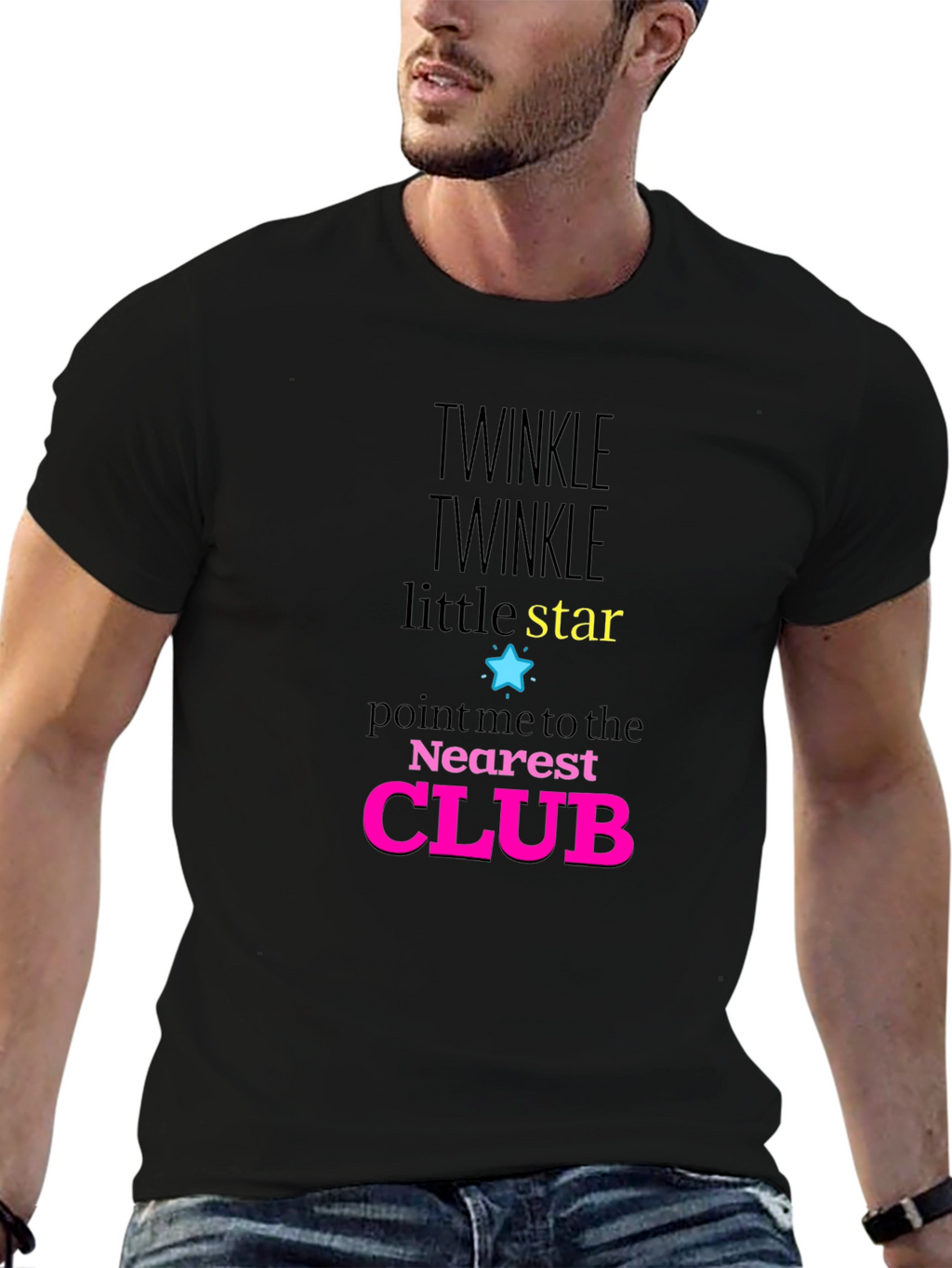 Twinkle Little Star Club Novelty Graphic T-Shirt