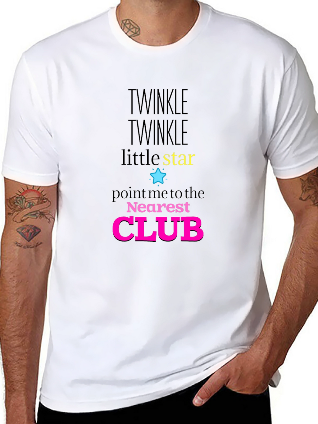 Twinkle Little Star Club Novelty Graphic T-Shirt