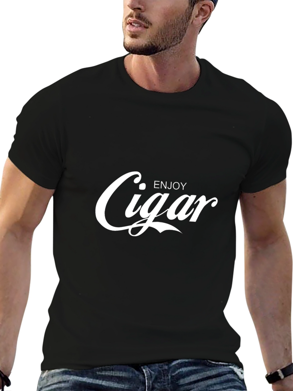 Enjoy Cigar T-Shirt - Black