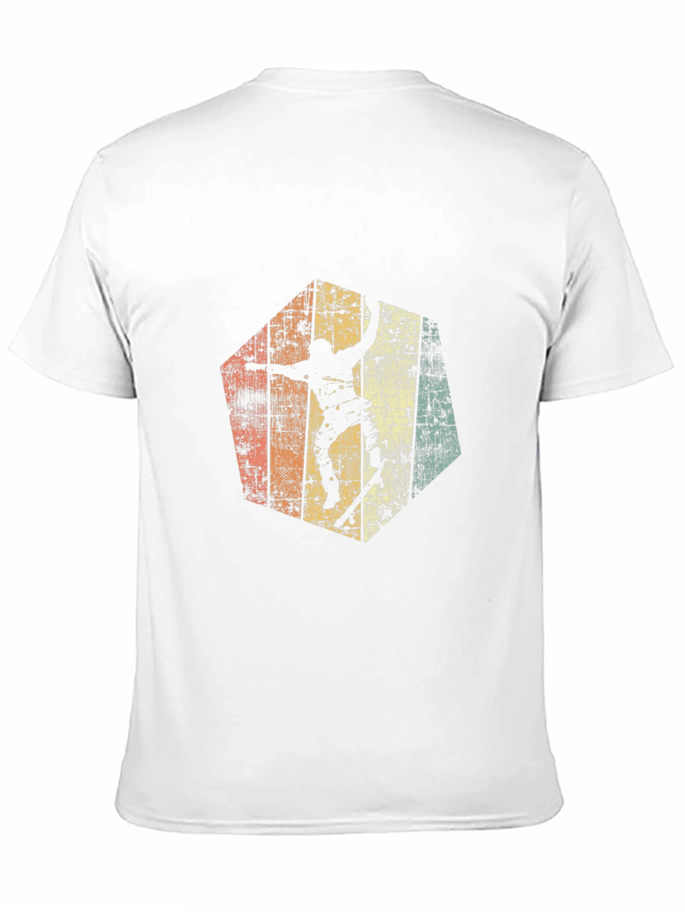 Retro Skateboarder Graphic Tee - Black