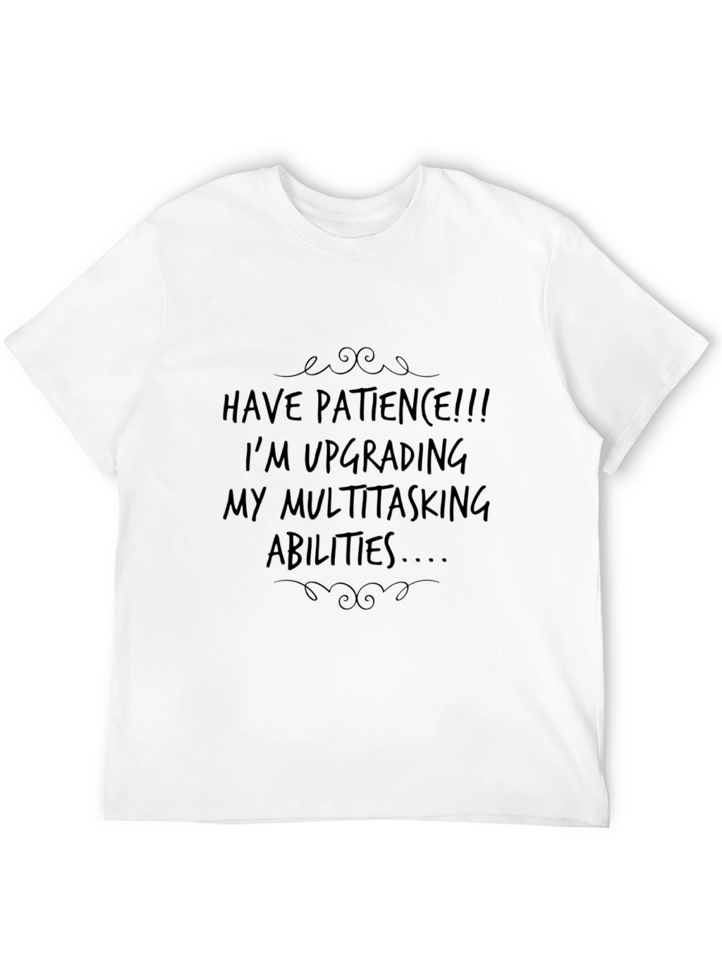 Patience Upgrade Mens Black Graphic Tee