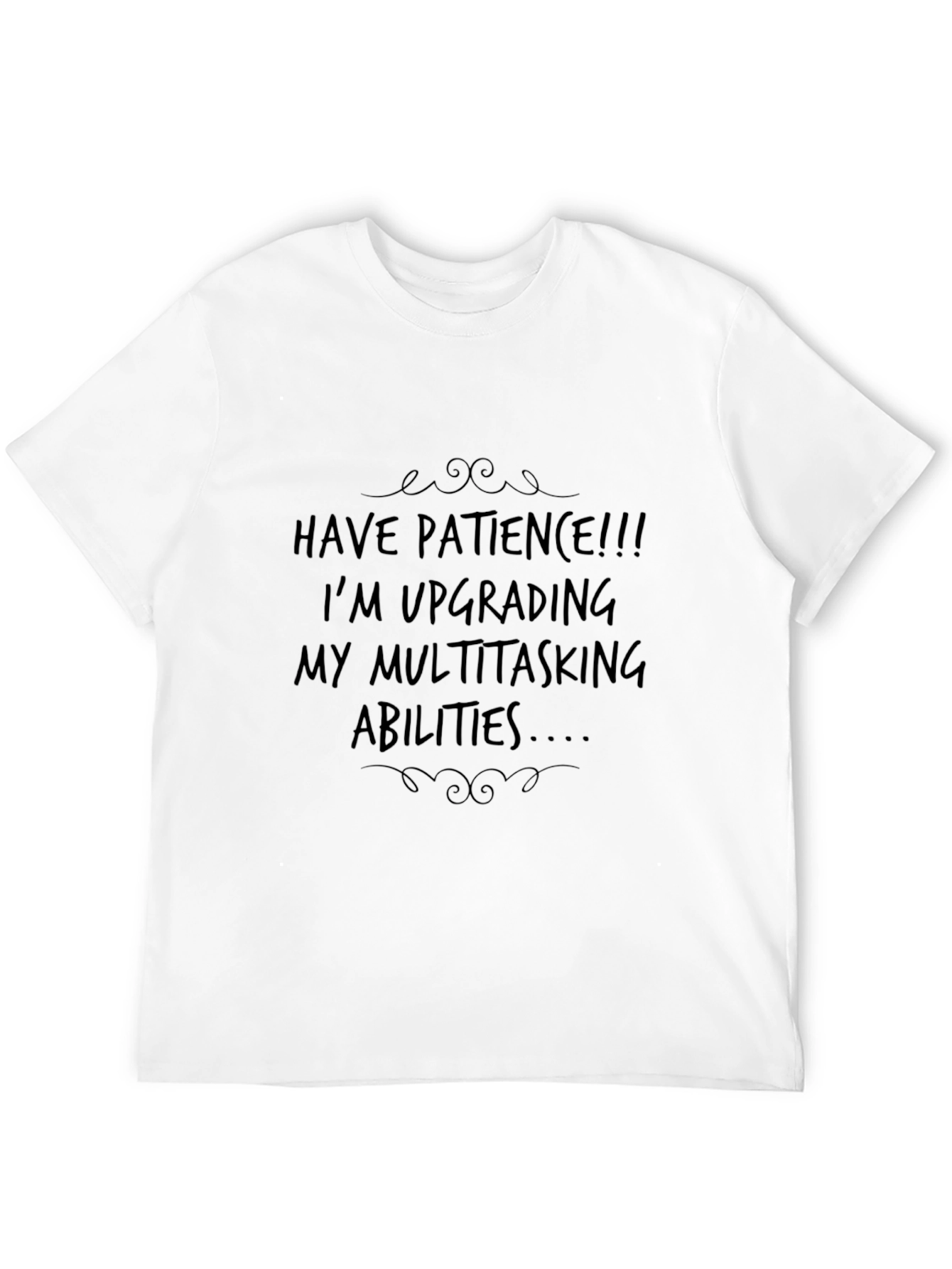 Patience Upgrade Mens Black Graphic Tee