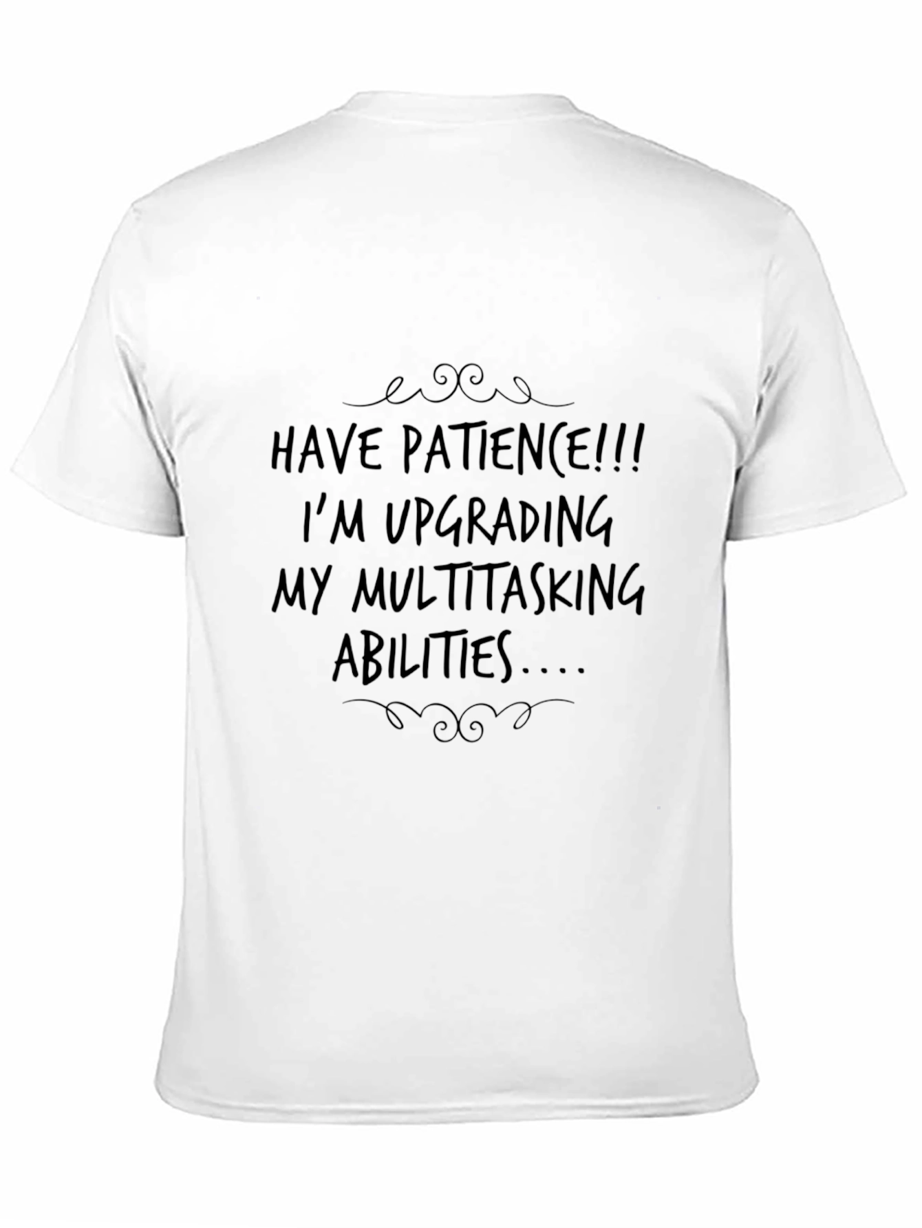 Patience Upgrade Mens Black Graphic Tee