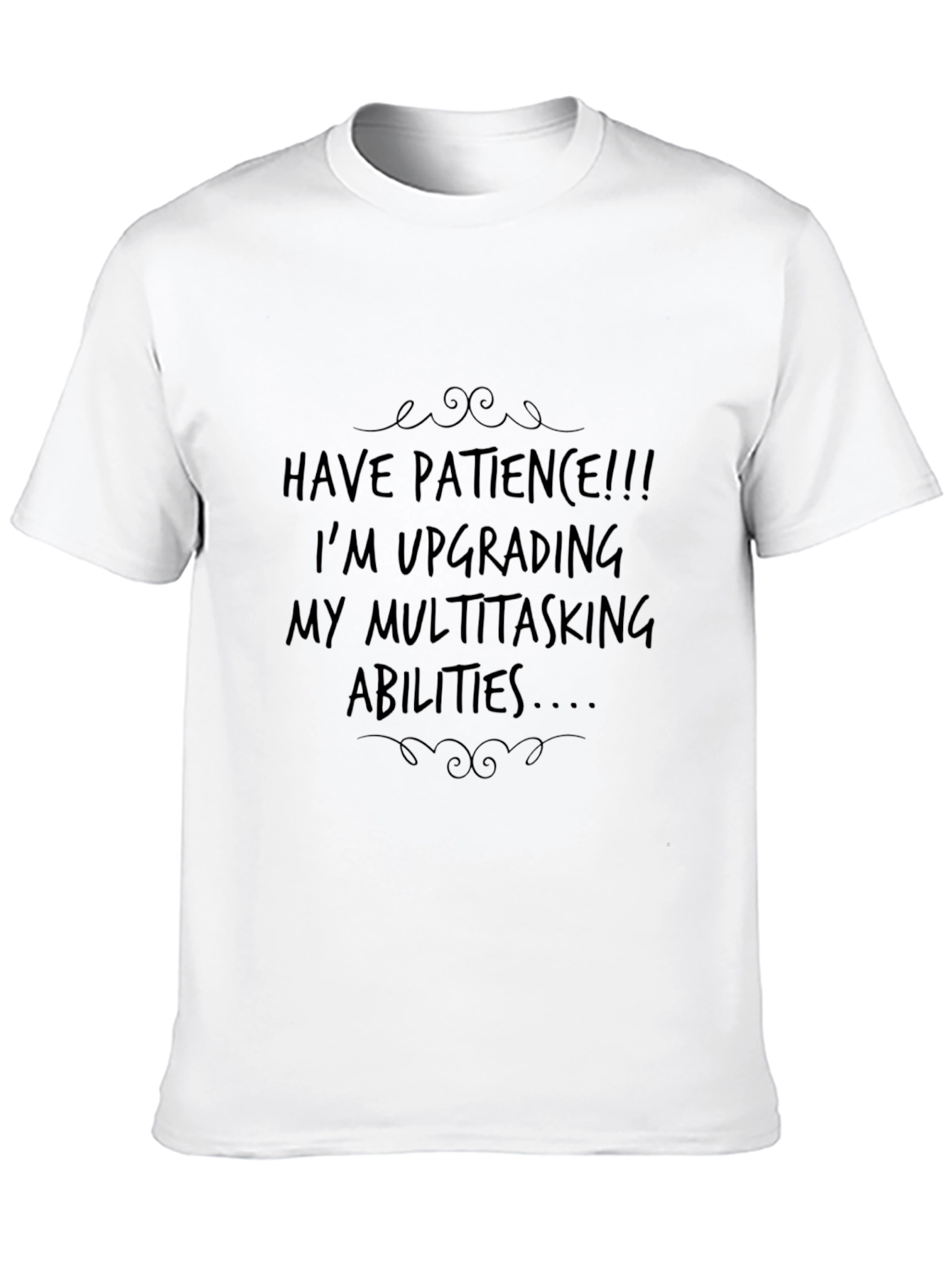 Patience Upgrade Mens Black Graphic Tee