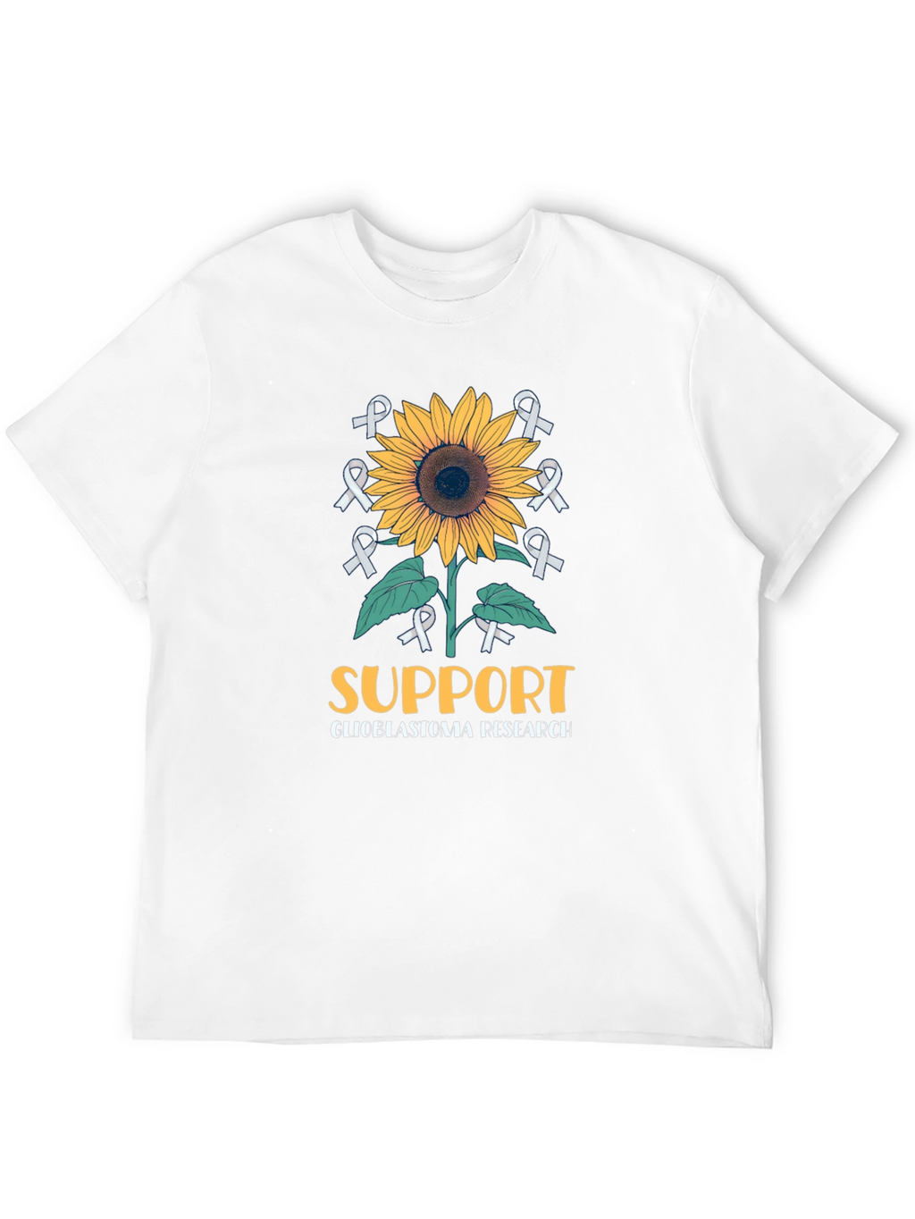 Glioblastoma Research Support Sunflower T-Shirt