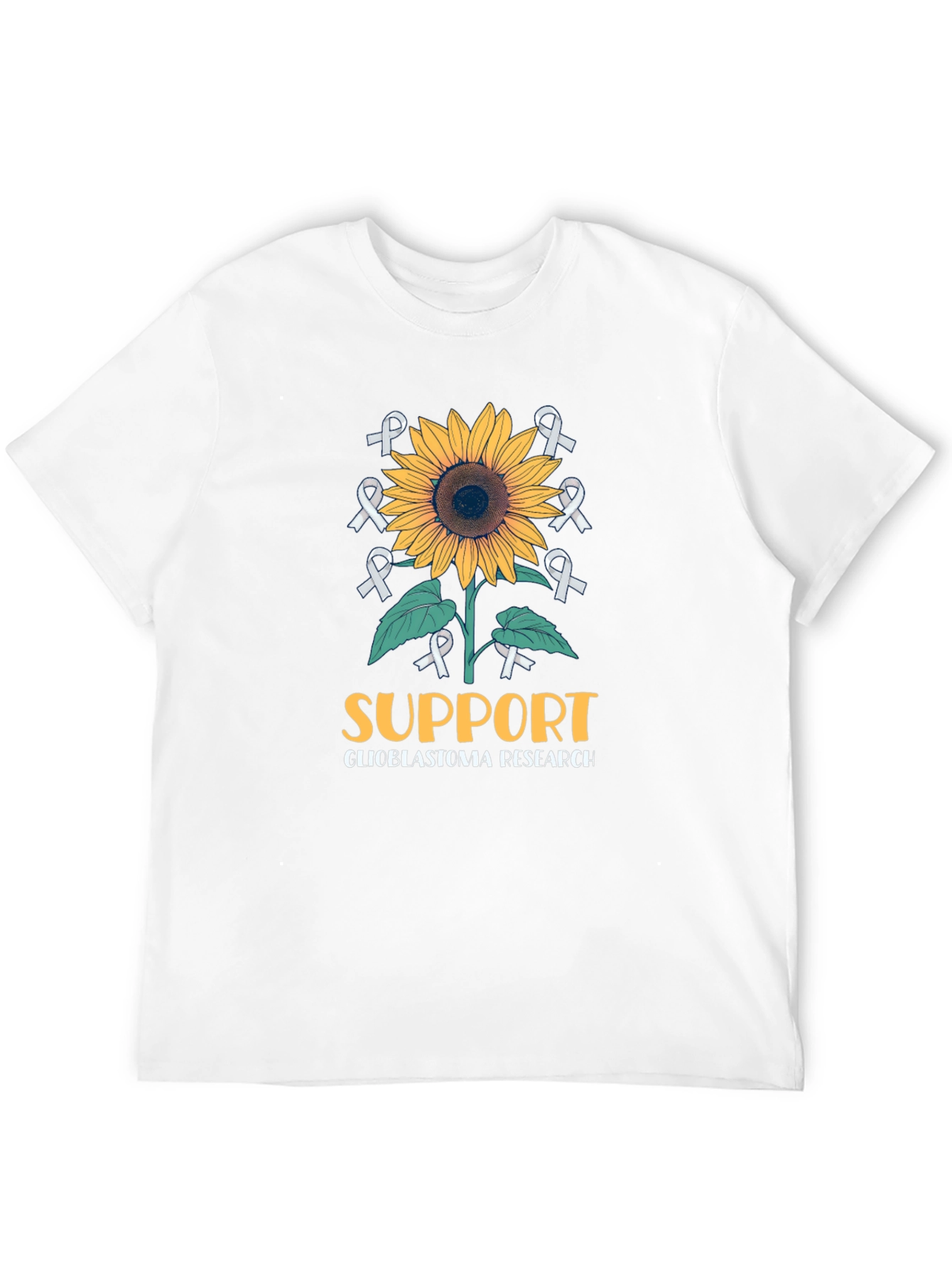 Glioblastoma Research Support Sunflower T-Shirt