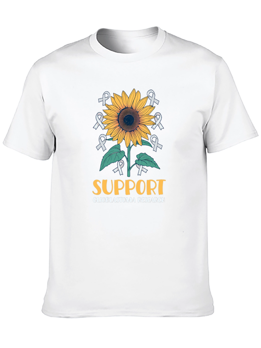 Glioblastoma Research Support Sunflower T-Shirt