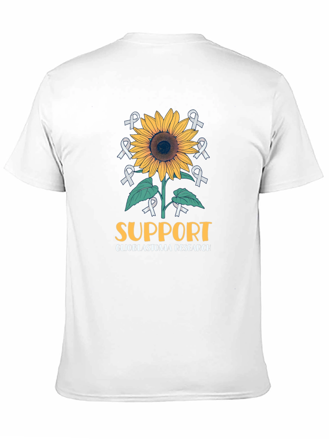 Glioblastoma Research Support Sunflower T-Shirt