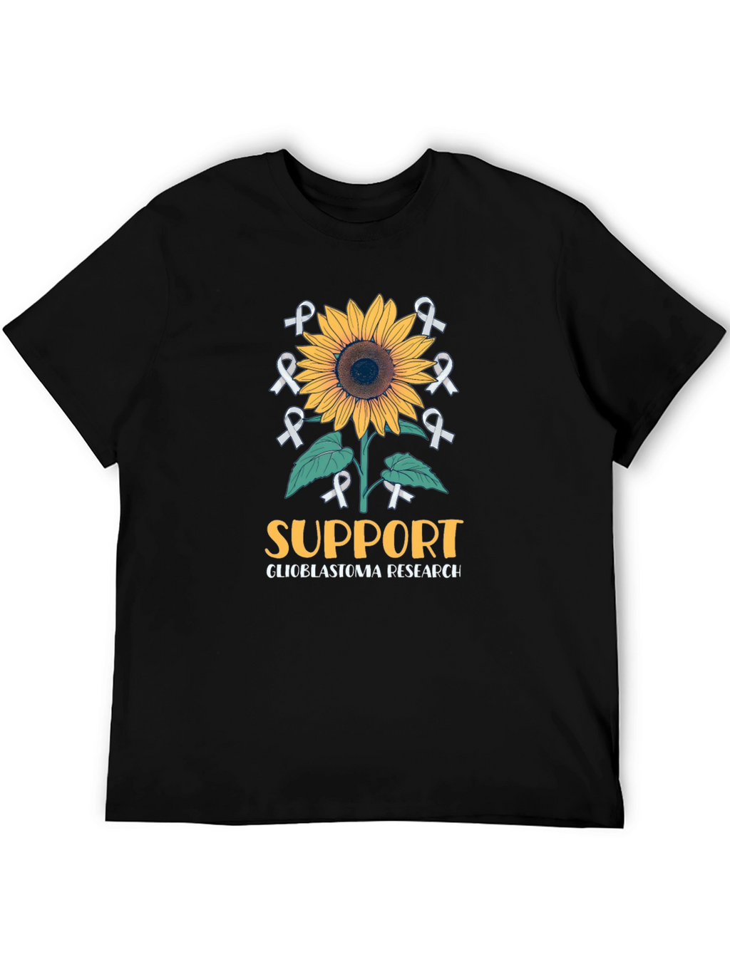 Glioblastoma Research Support Sunflower T-Shirt