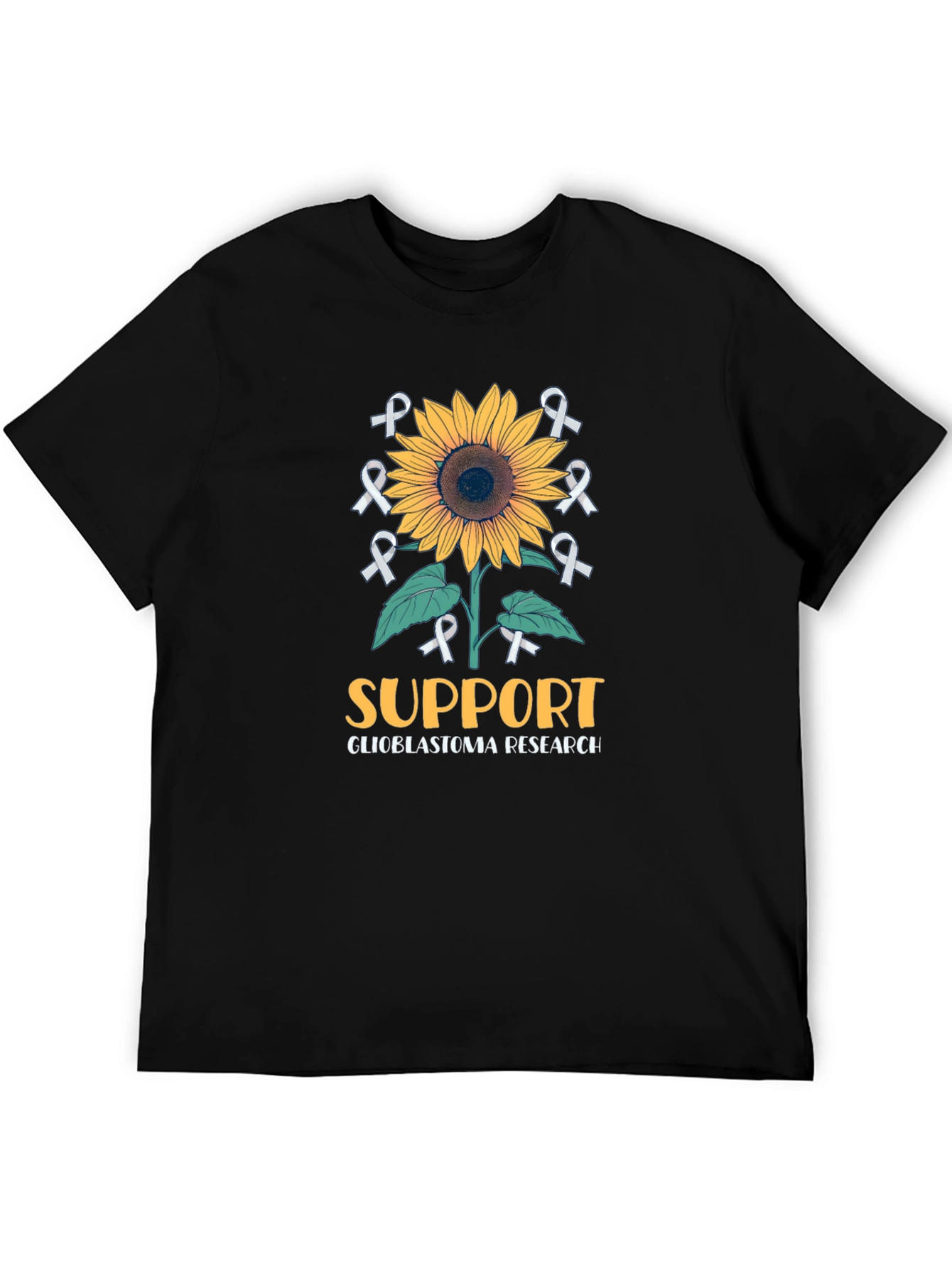 Glioblastoma Research Support Sunflower T-Shirt