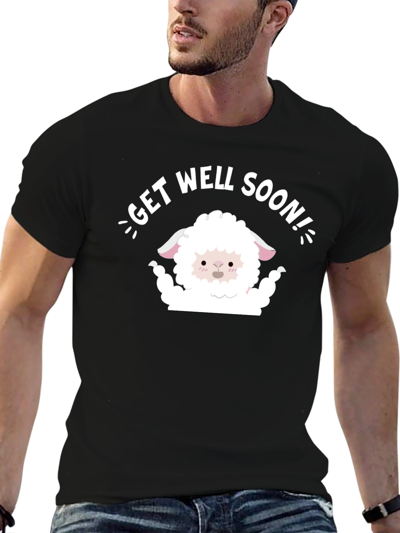 Get Well Soon Sheep T-Shirt - Cute Comfort