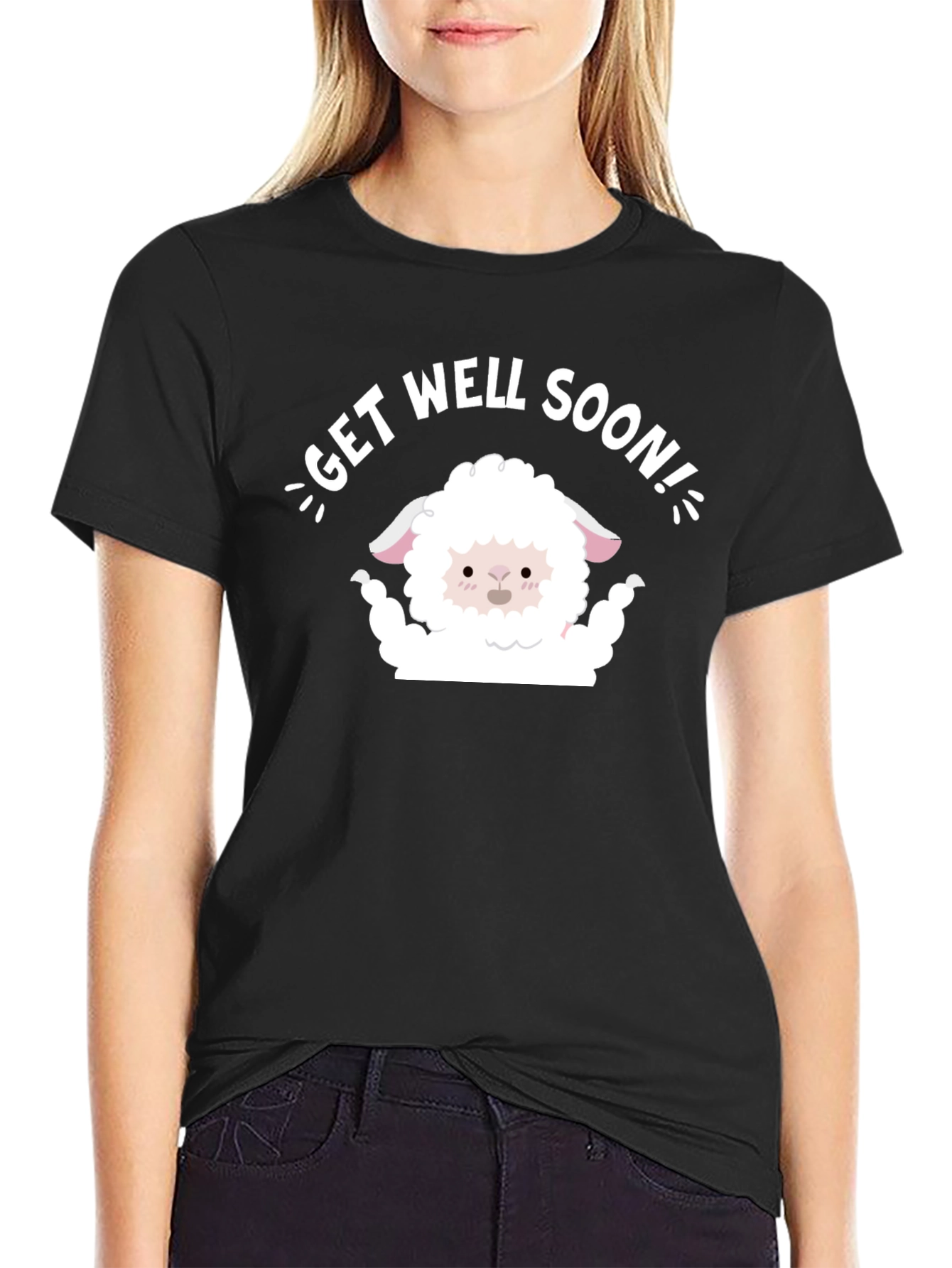 Get Well Soon Sheep T-Shirt - Cute Comfort