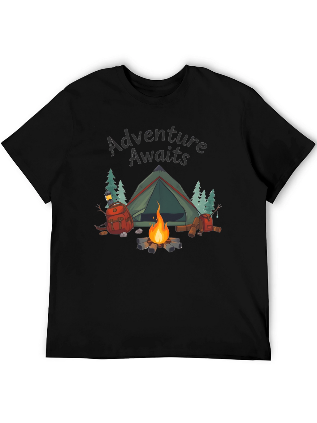 Adventure Awaits Camping Graphic T-Shirt