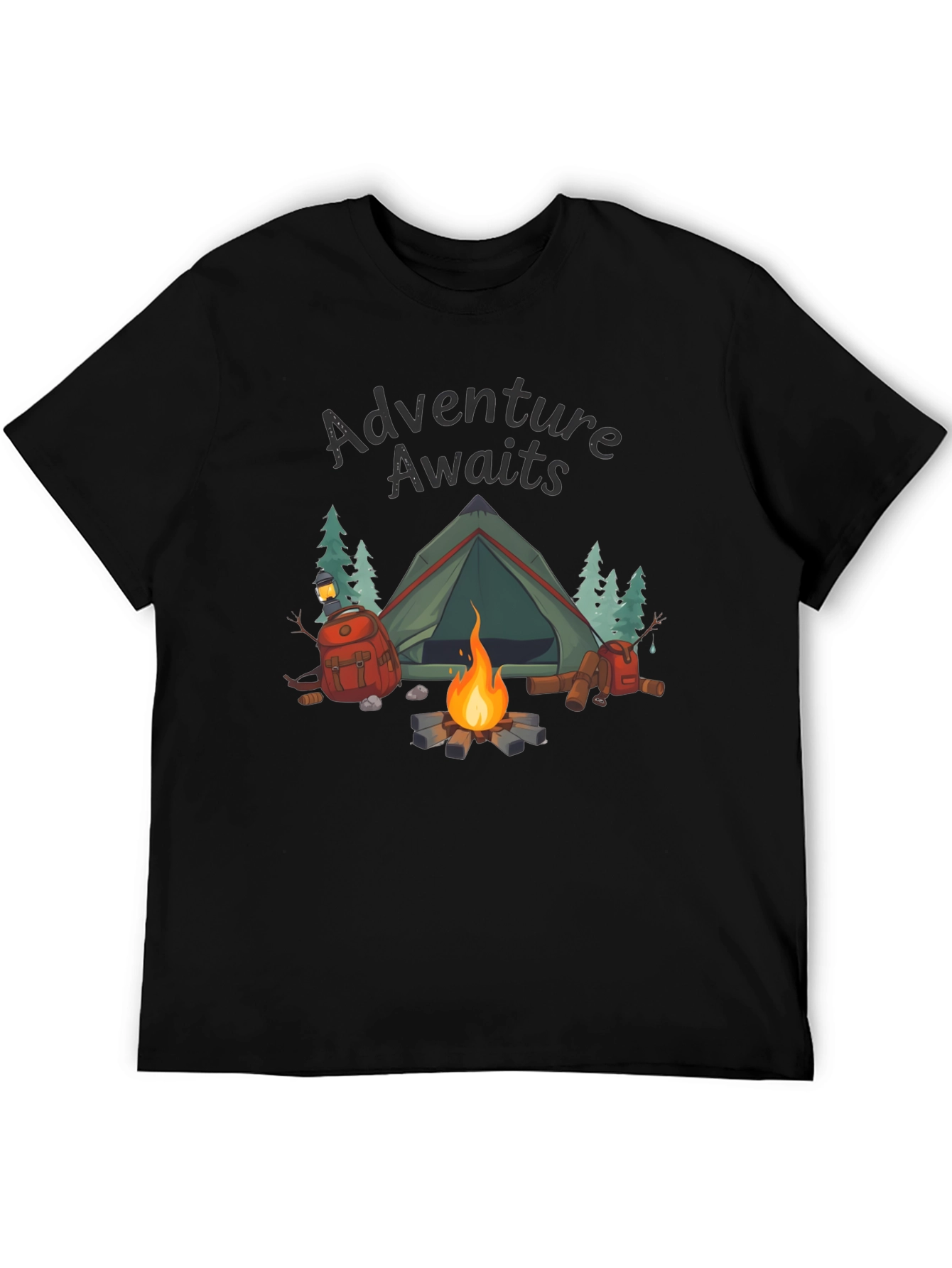 Adventure Awaits Camping Graphic T-Shirt