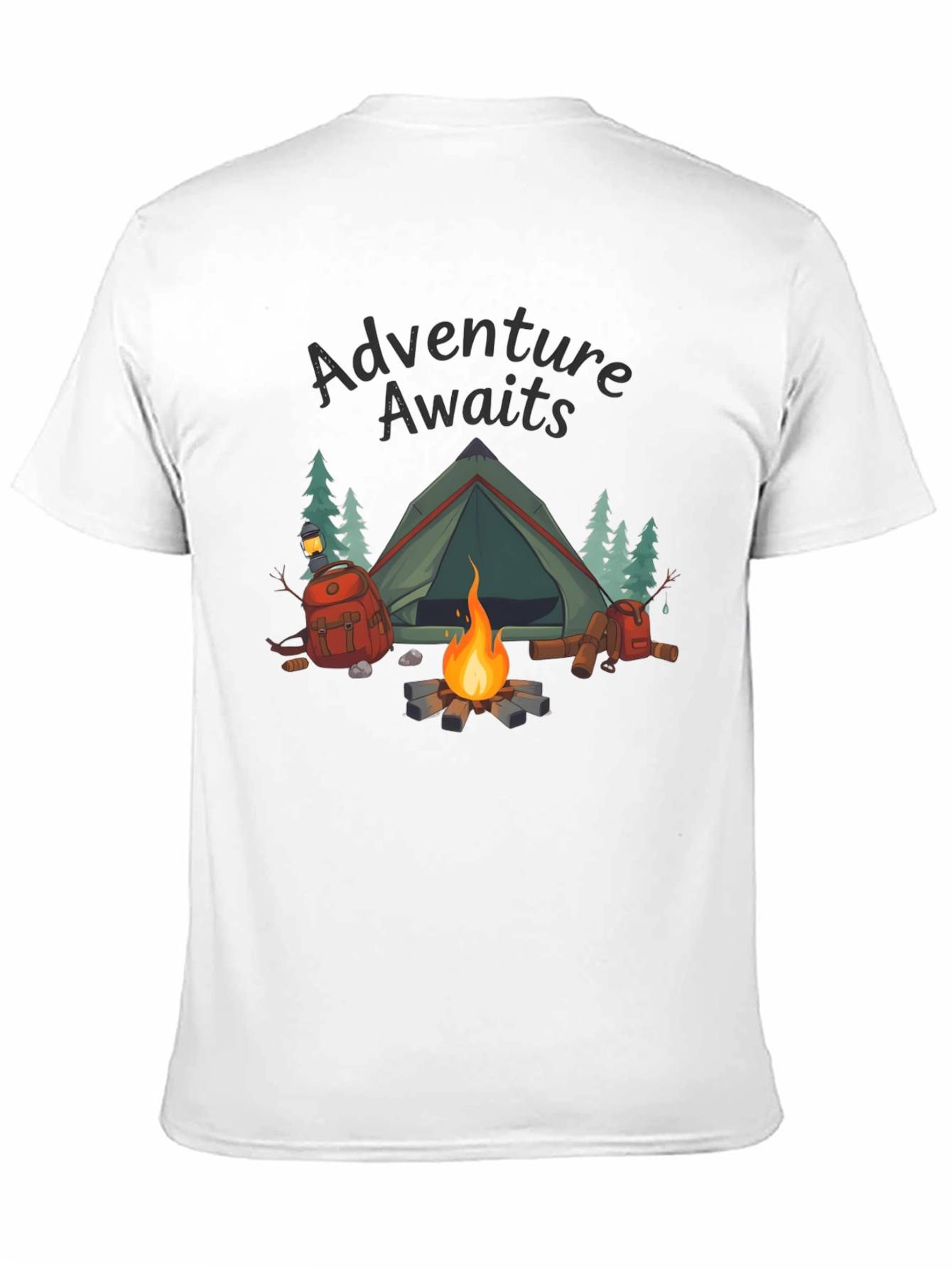 Adventure Awaits Camping Graphic T-Shirt