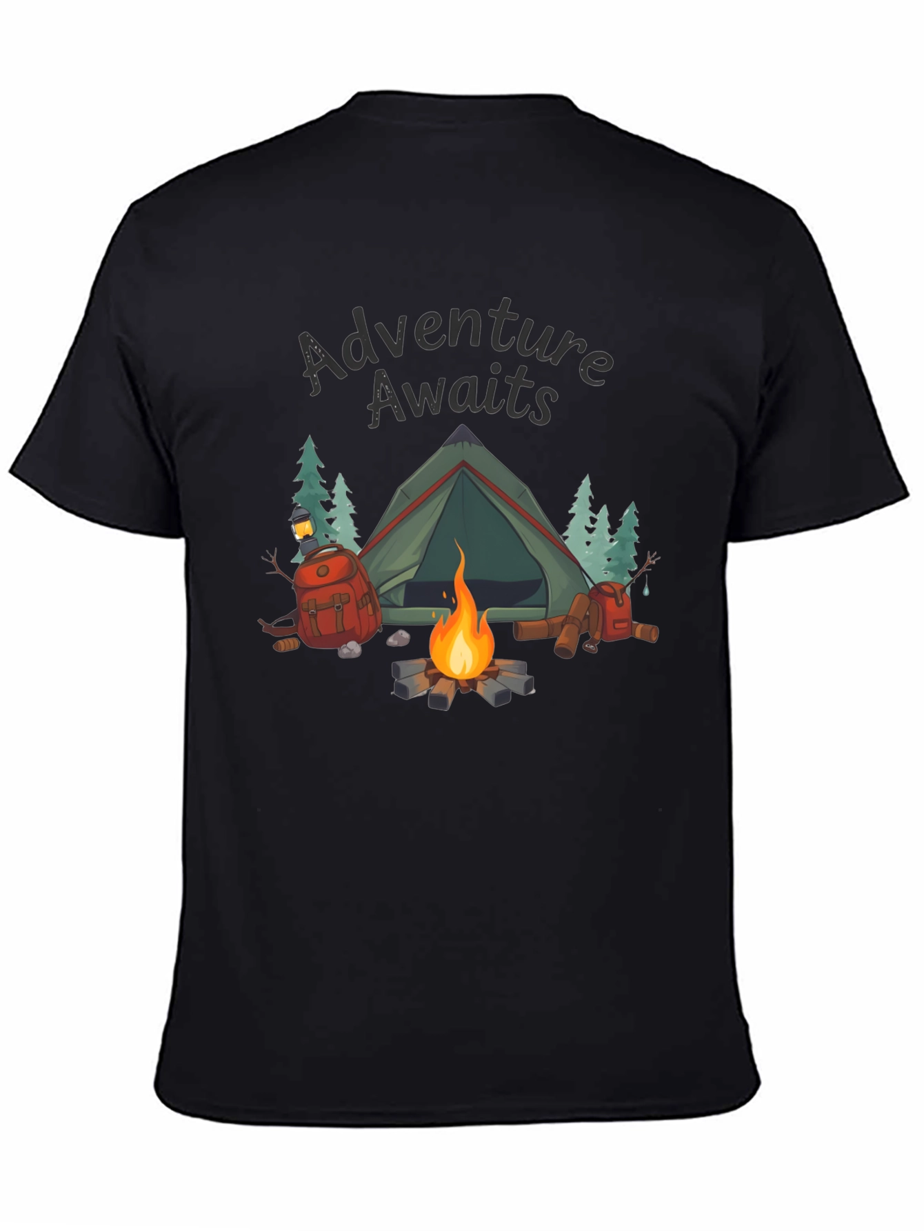Adventure Awaits Camping Graphic T-Shirt