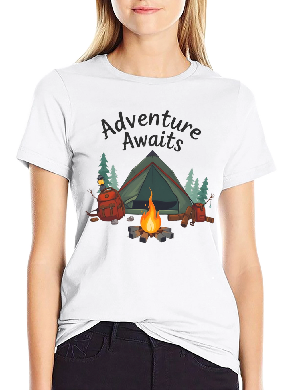 Adventure Awaits Camping Graphic T-Shirt