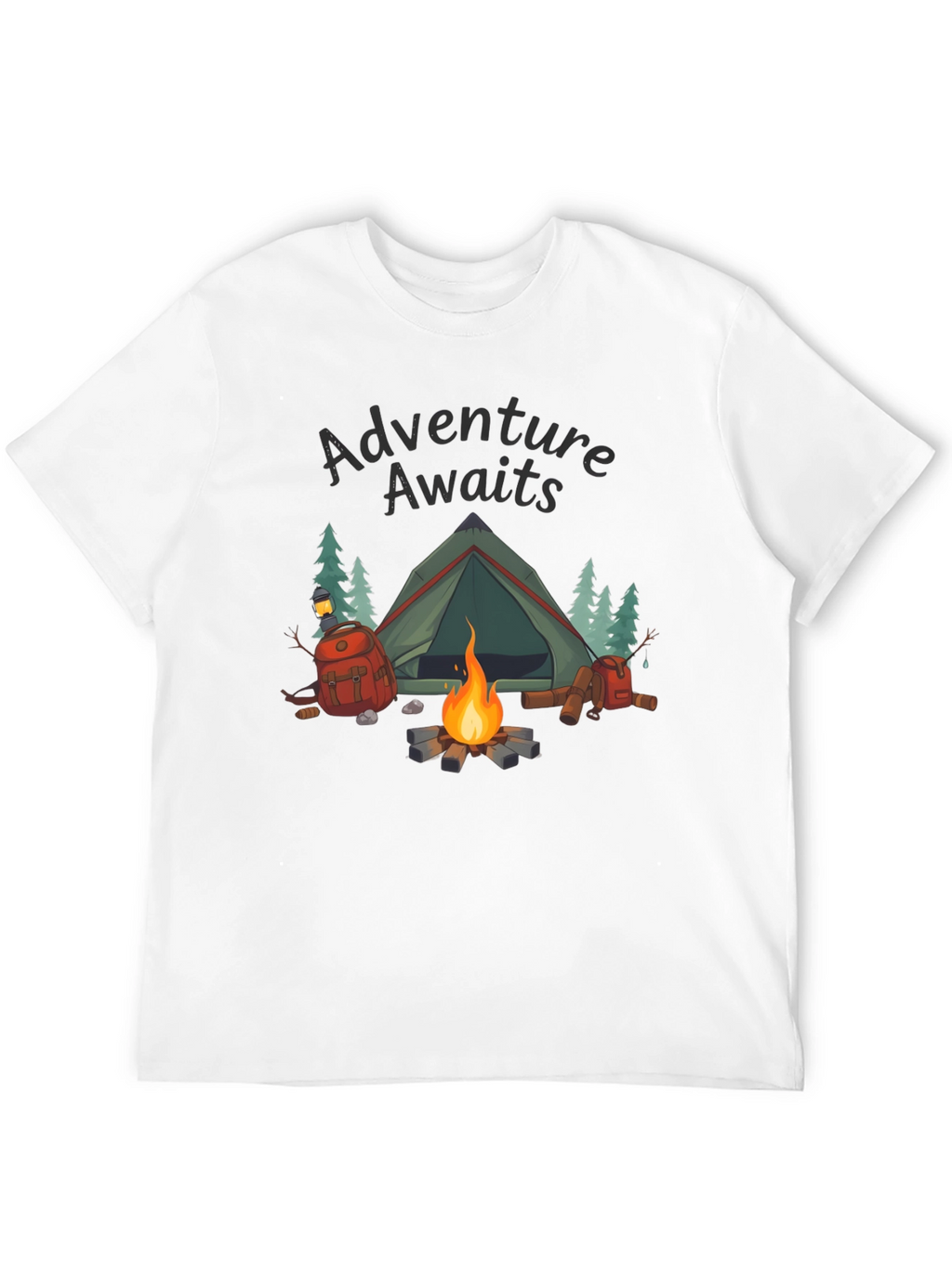 Adventure Awaits Camping Graphic T-Shirt